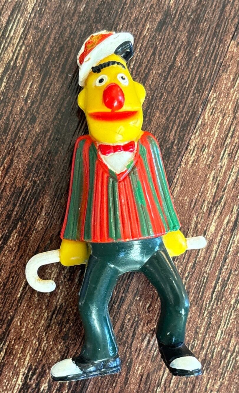 Vintage Sesame Street Bert Articulated Action Figure Jim Henson Muppet Retro Toy